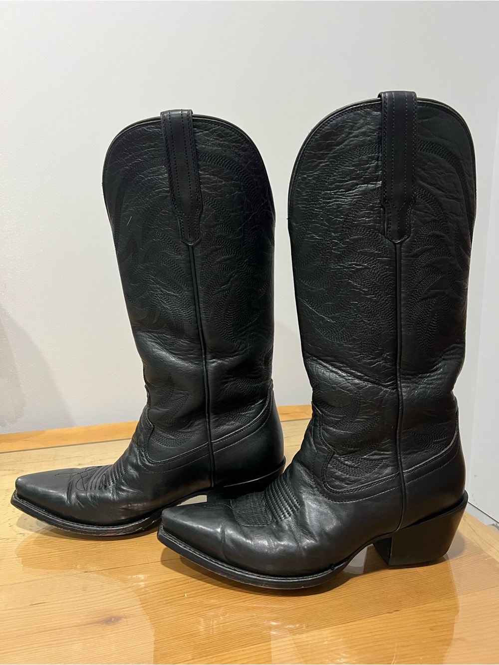 Tecovas the Annie midnight Black Women's Western Heeled Cowboy Boots size 9